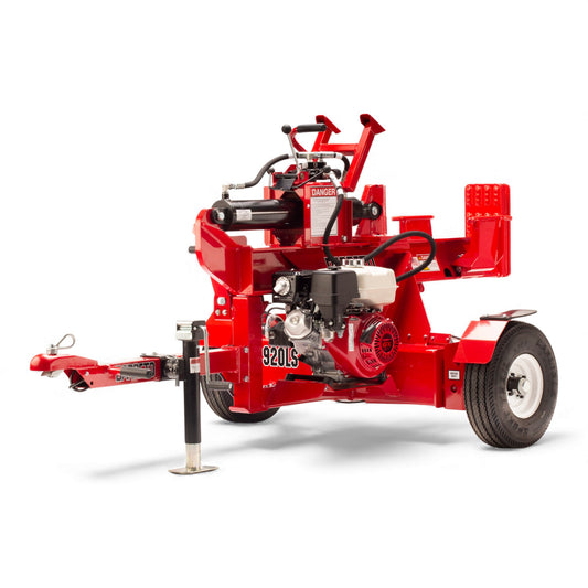 Barreto 920LS/922LS log splitter with 10 HP engine and heavy-duty hydraulic splitting power