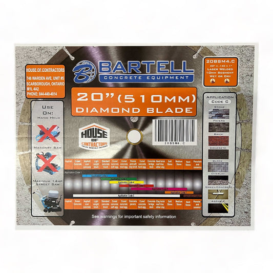 Bartell 20 Inch Combination Diamond Blade