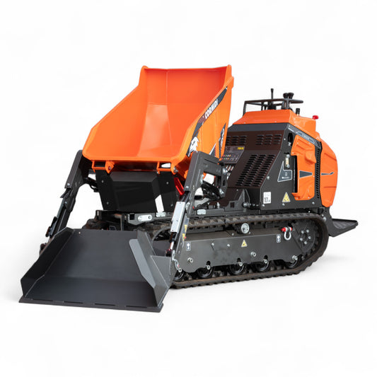 Dumper autocargable hidrostático de acero con orugas giratorias Cormidi CMF1200 - ACWX, capacidad de 1200 kg (2646 lb)