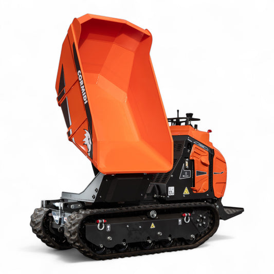 Dumper hidrostático de acero Cormidi CMF1200 - RIX con orugas giratorias y capacidad de 1200 kg (2646 lb)