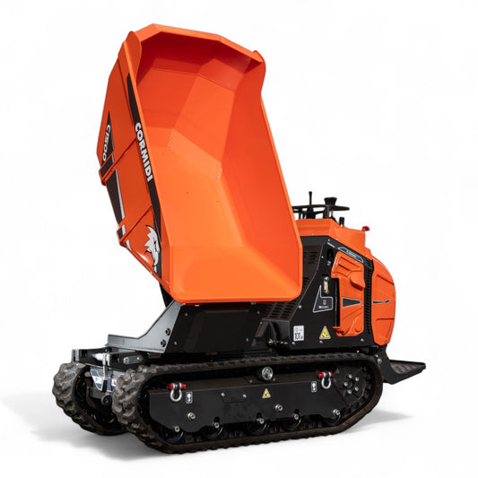 Dumper hidrostático de acero Cormidi CMF1500 - RIX con orugas giratorias y capacidad de 1500 kg (3307 lb)