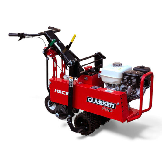 Classen HSC18A 18-inch PRO hydro-drive sod cutter with heavy-duty cutting wheel, Honda-based drivetrain, and professional-grade build