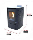 Cleveland Iron Works PS20W-CIW Small Pellet Stove - 18lb. Hopper