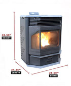 Cleveland Iron Works PSBF66W-CIW Bay Front Pellet Stove - 65lb. Hopper