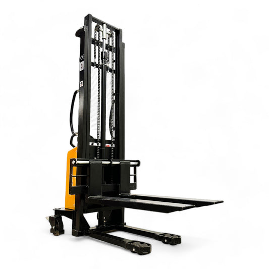 EMS1035 - Semi Electric Thin Leg Stacker 1000 kg (2204 lbs) + 138'' Capacity - CSA and UL Certified