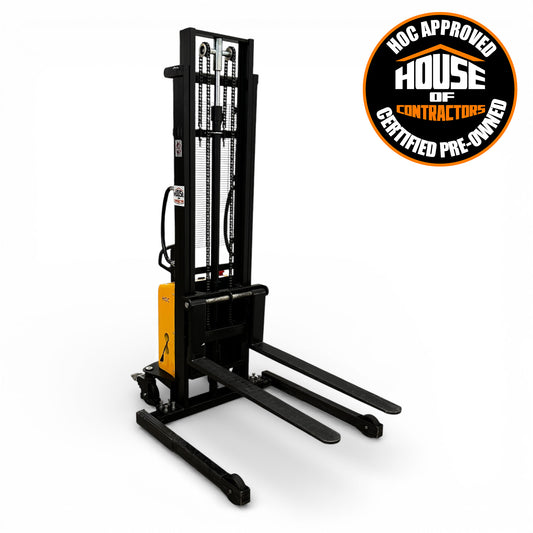 HOC EMS1035W Semi Electric Wide Leg Stacker - 1000 kg (2204 lbs), 138 Inch Capacity, CSA and UL Certified A