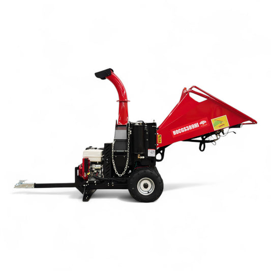 HOCGS389HI 5 Inch Towable Hydraulic Infeed Wood Chipper, Honda GX390 13 HP Engine + Electric Start