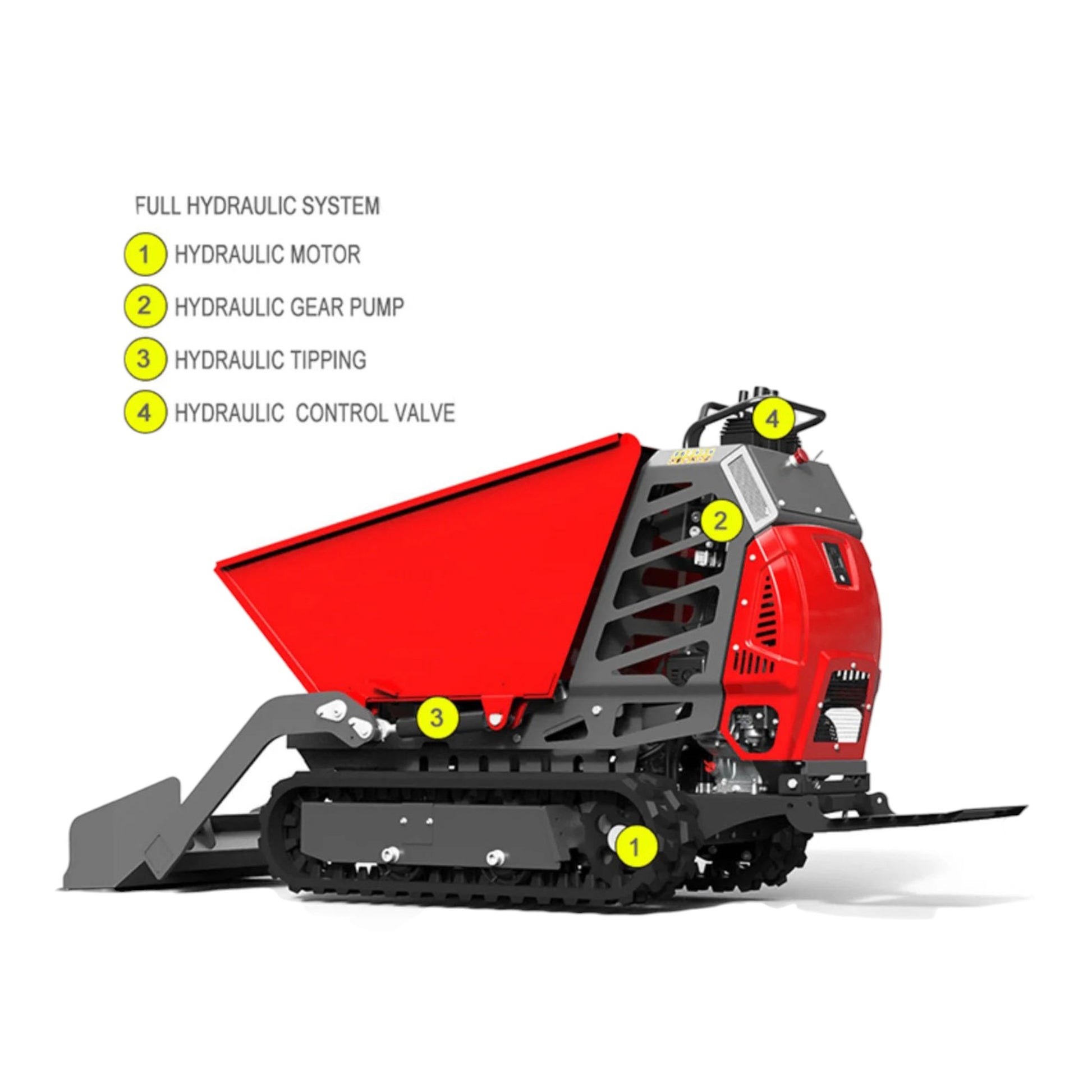 HOCT50FL Vanguard Track Dumper Loader 500 kg (1102 lb) Load Capacity