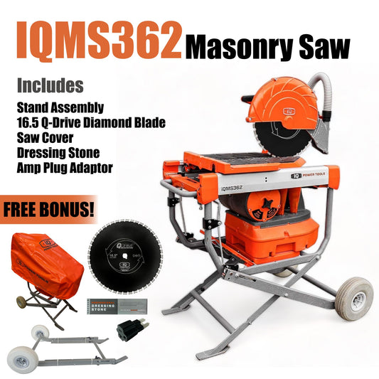sierra de mampostería IQMS362 con sistema de control de polvo integrado