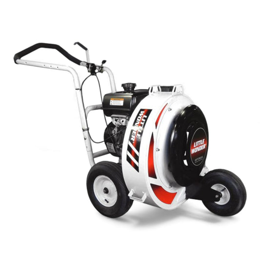 Little Wonder 9390 Series Optimax push blower with high-power engine, commercial-grade build, and powerful airflow