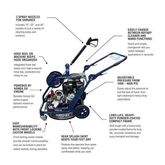 Makinex DPW-4000-0A-VU-50 4000 PSI Dual Pressure Washer D