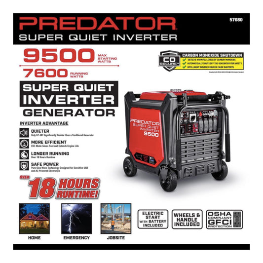 QIG9500 - 9500 Watt Super Quiet Inverter Generator With CO SECURE™ Technology