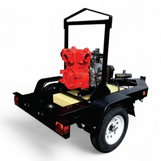 Multiquip QP4TKT28 Kubota OC95-E4 Bomba de basura de 4 pulgadas, remolque montada