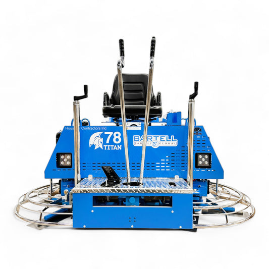 Bartell TITAN78 78 Inch Ride On Power Trowel, CVT Clutch, 180 RPM, Kohler ECH749 26.5 HP EFI