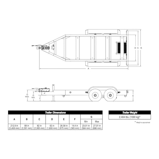 MQ Power TRLR180EV Tandem Axle Trailer