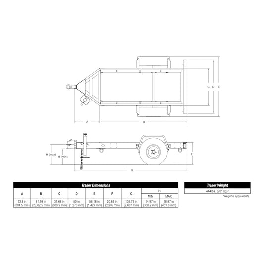 MQ Power TRLR25US2 Single Axle Trailer