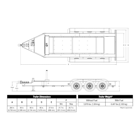 MQ Power TRLR400XF3DAE Triple Axle Trailer