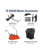 TS242XD Husqvarna Lawn Mower 21.5Hp Kawasaki 42 Inch ClearCut Deck Dual Pedal