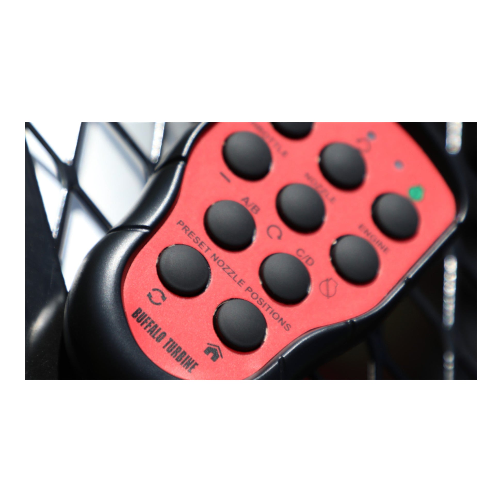 Buffalo Turbine Cyclone KB7 tour-behind turbine-style debris blower with 26.5 HP EFI engine and remote 360 degree nozzle