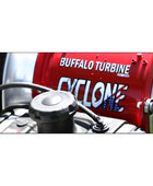 Buffalo Turbine Cyclone KB7 tour-behind turbine-style debris blower with 26.5 HP EFI engine and remote 360 degree nozzle