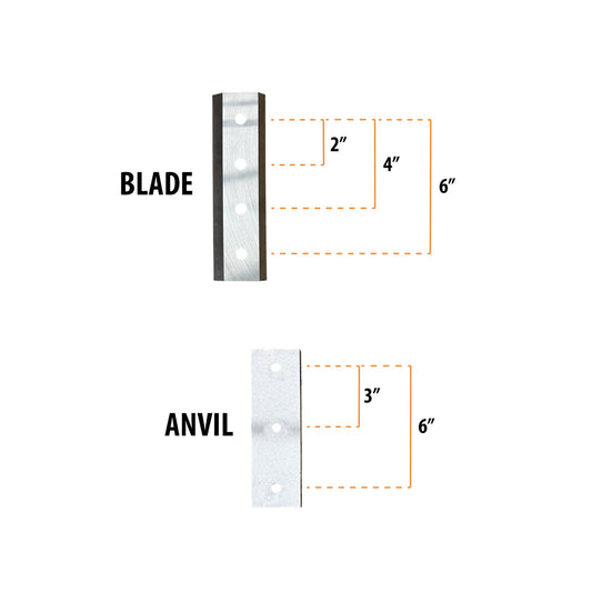 HOC BX42S/BX42R PTO Wood Chipper Blades