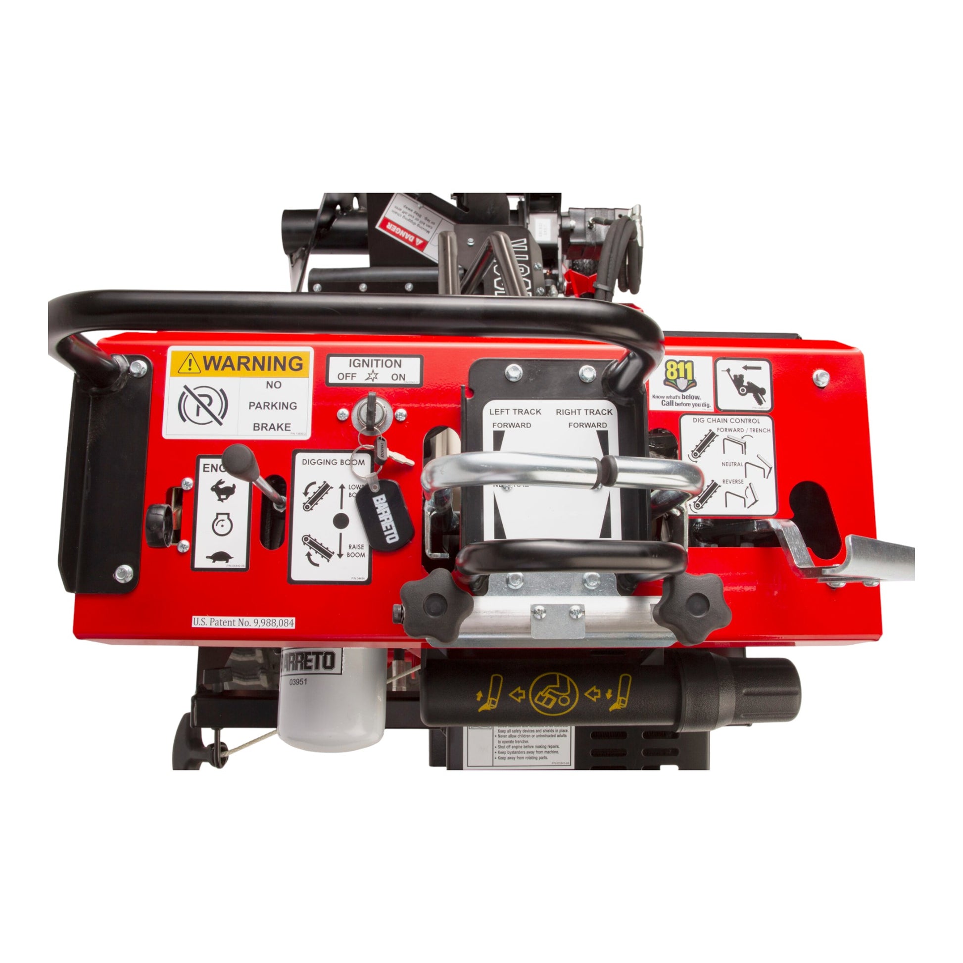 Barreto 1324STK Honda GX390 track trencher with hydraulic drive and 24 or 30-inch digging depth