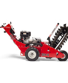 Barreto 1624D trencher with Briggs & Stratton 16 HP engine, 24–36 inch digging depths, and high-torque trenching chain