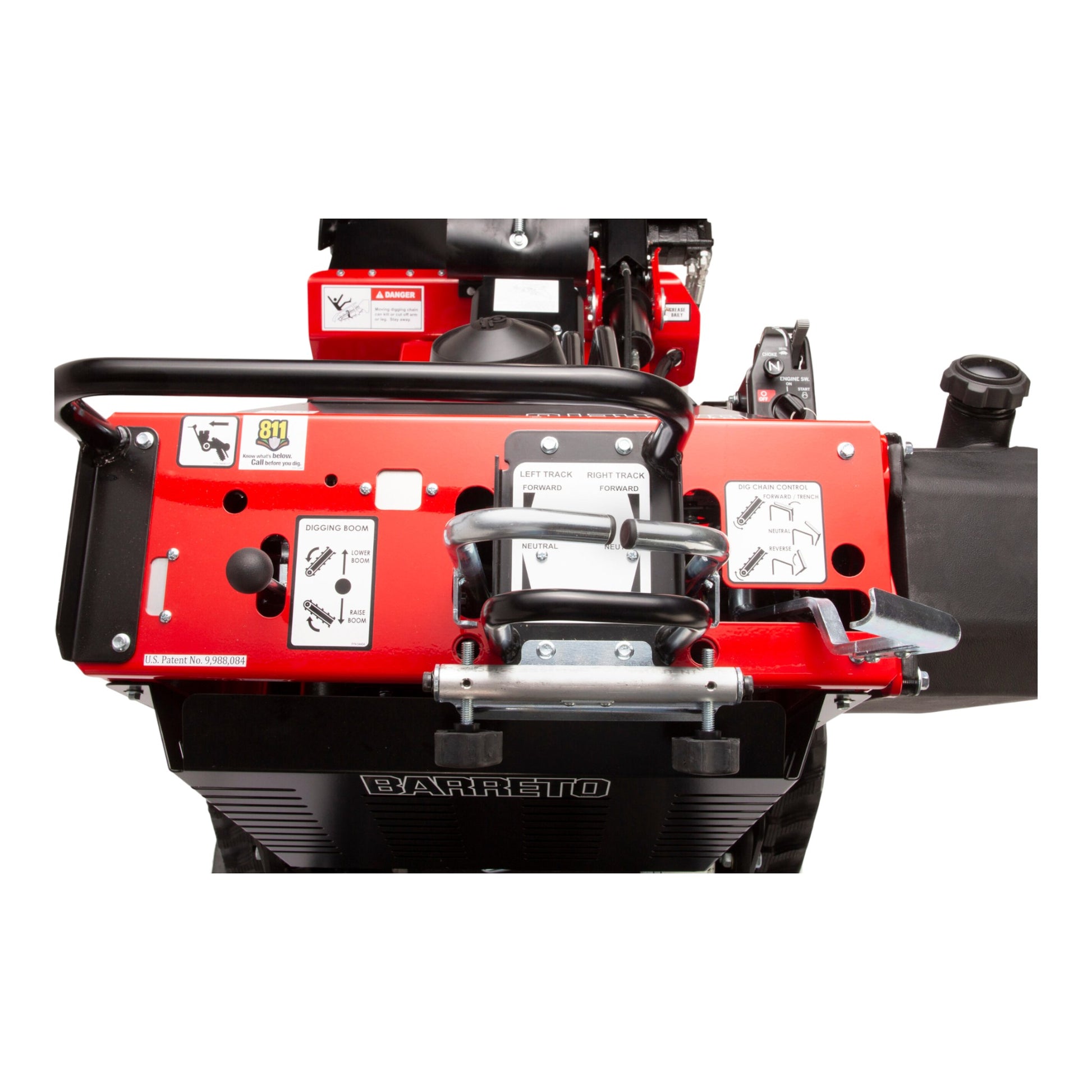Barreto 2324RTKB track trencher with 23 HP Briggs & Stratton Vanguard engine and 24–48 inch digging depth