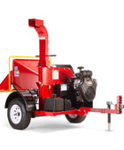 Barreto 3107C wood chipper with 31 HP engine, 7-inch chipping capacity, and heavy-duty hydraulic feed
