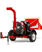 Barreto 3107C wood chipper with 31 HP engine, 7-inch chipping capacity, and heavy-duty hydraulic feed