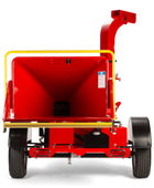 Barreto 3107C wood chipper with 31 HP engine, 7-inch chipping capacity, and heavy-duty hydraulic feed