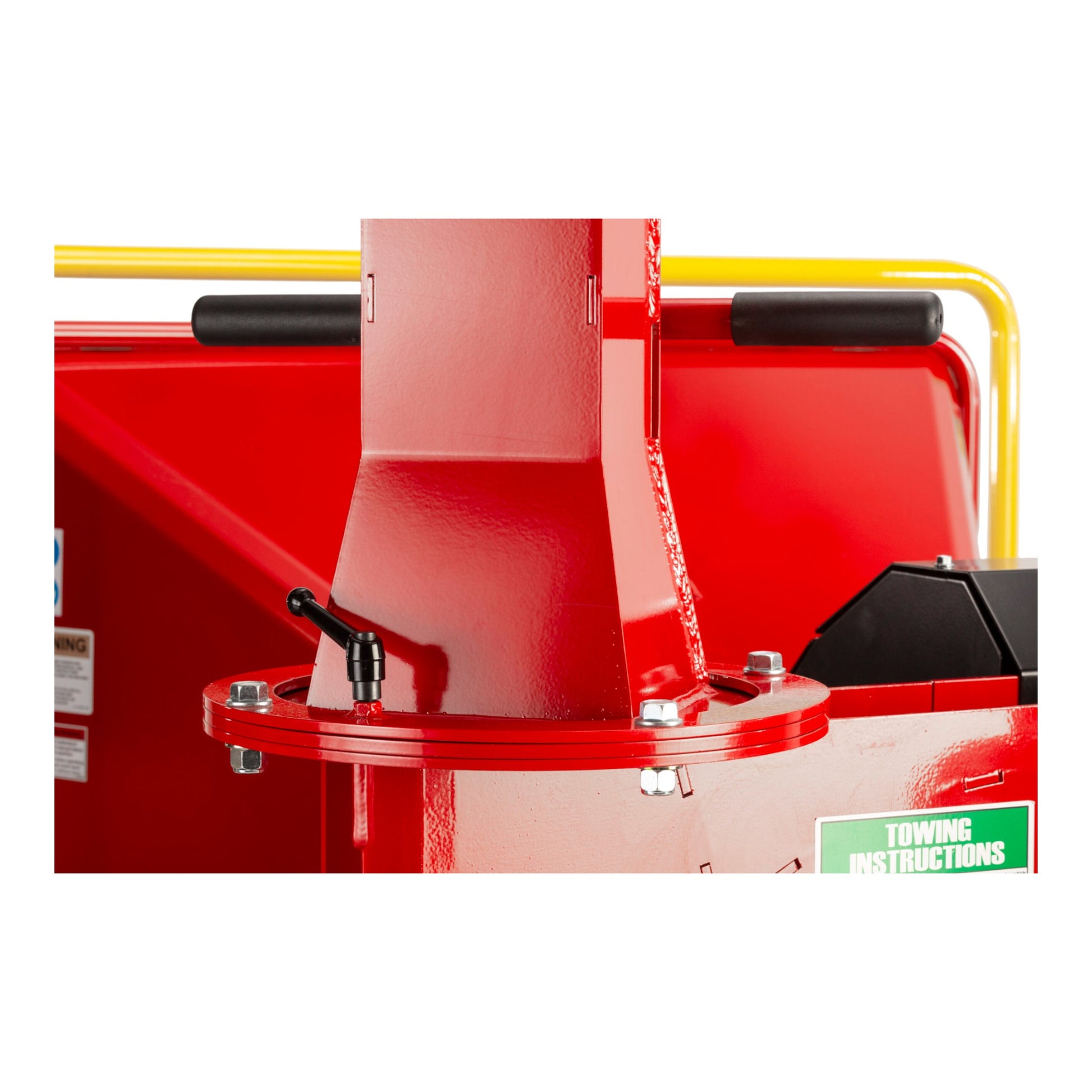 Barreto 3107C wood chipper with 31 HP engine, 7-inch chipping capacity, and heavy-duty hydraulic feed