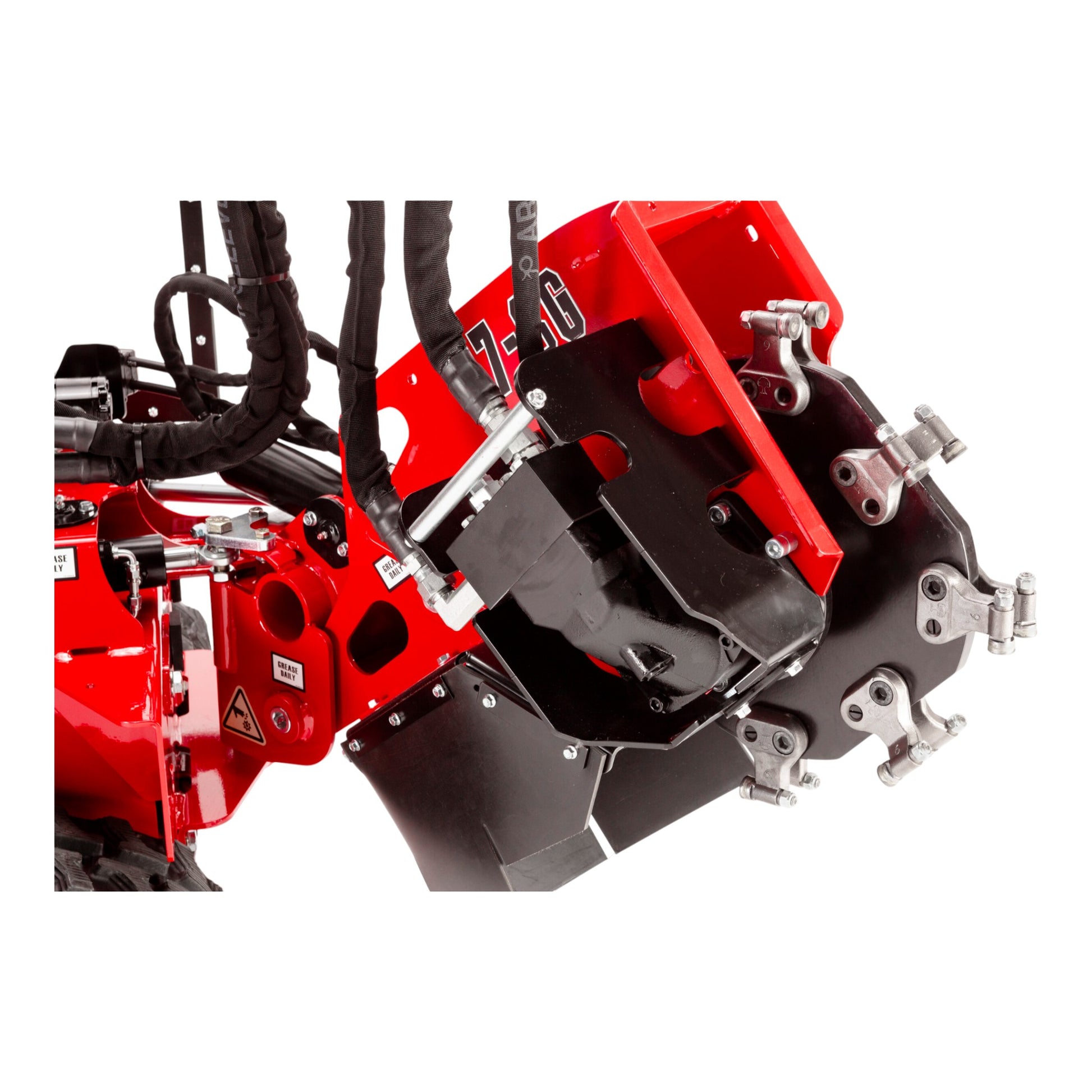 Barreto 37SG stump grinder with track drive, hydraulic cutter wheel, and 37 HP Vanguard engine