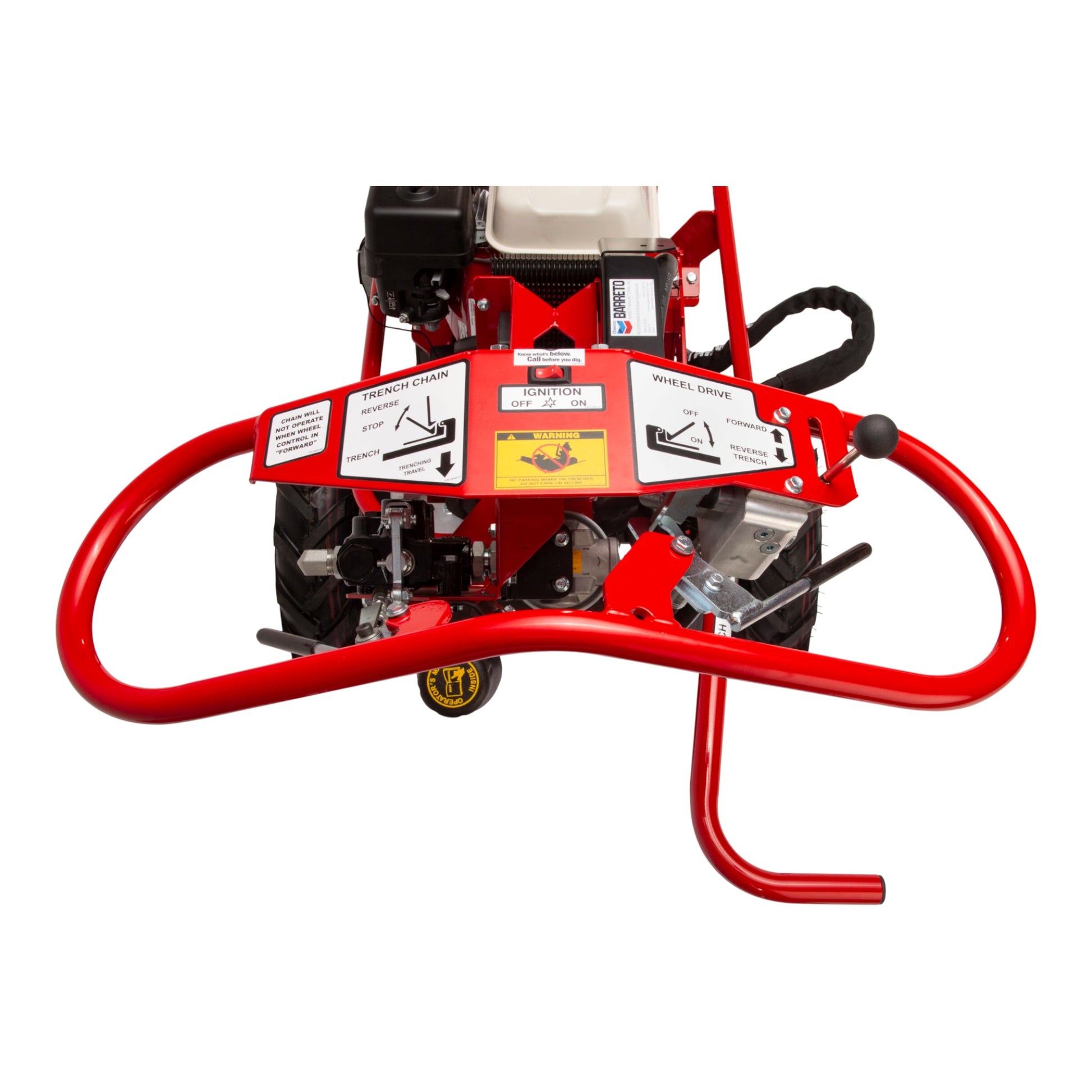 Barreto 712MTH micro trencher with Honda GX200 engine and 12–18 inch digging depth options