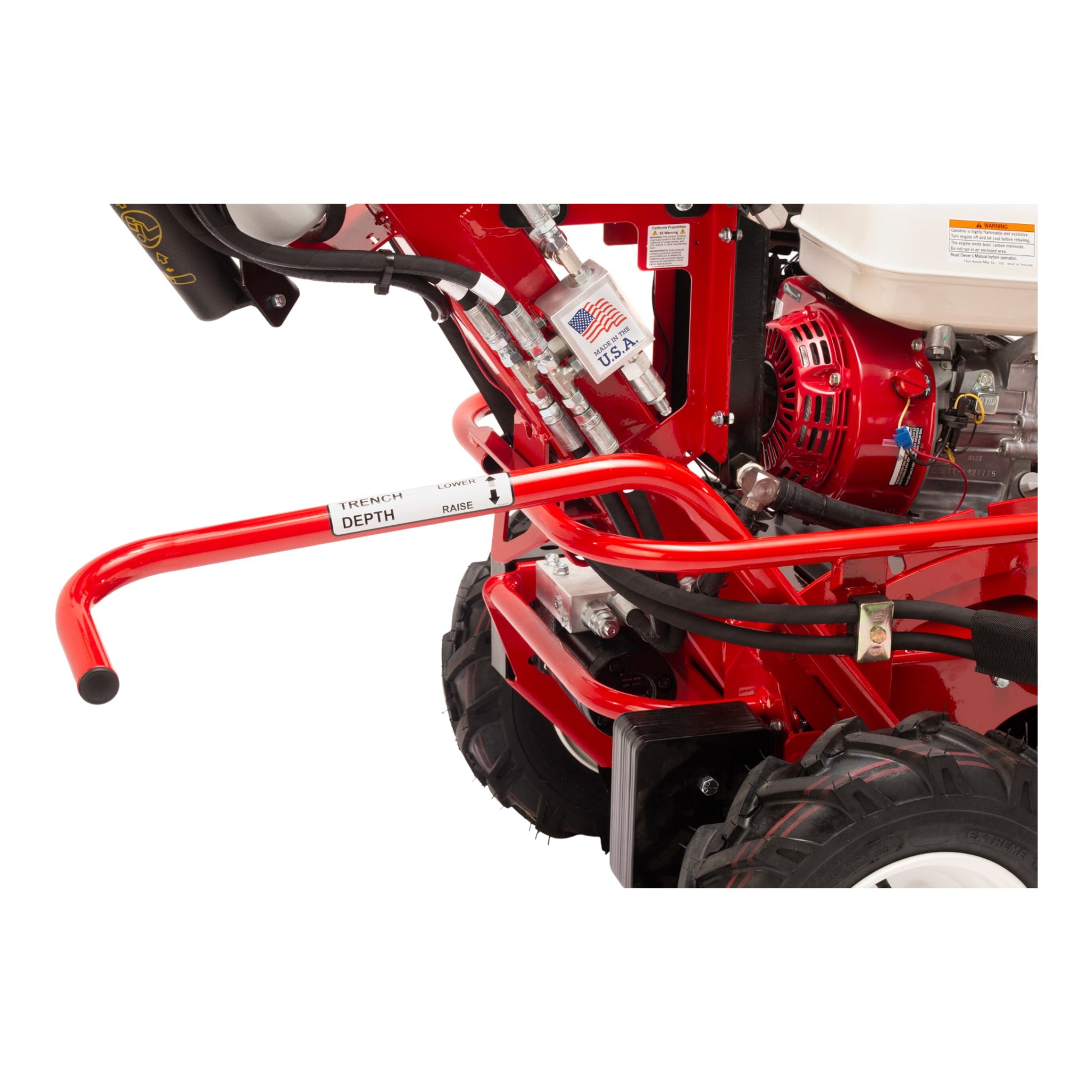 Barreto 712MTH micro trencher with Honda GX200 engine and 12–18 inch digging depth options