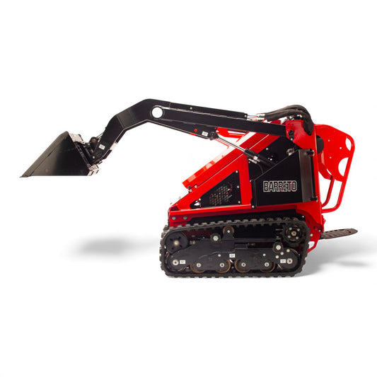 Barreto 825TKL mini track loader with 25 HP Kubota diesel engine and 976.5 lb operating capacity