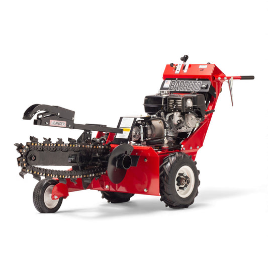 Barreto 912HM mini trencher with Honda GX270 engine and 12, 18, or 24 inch trenching depth options