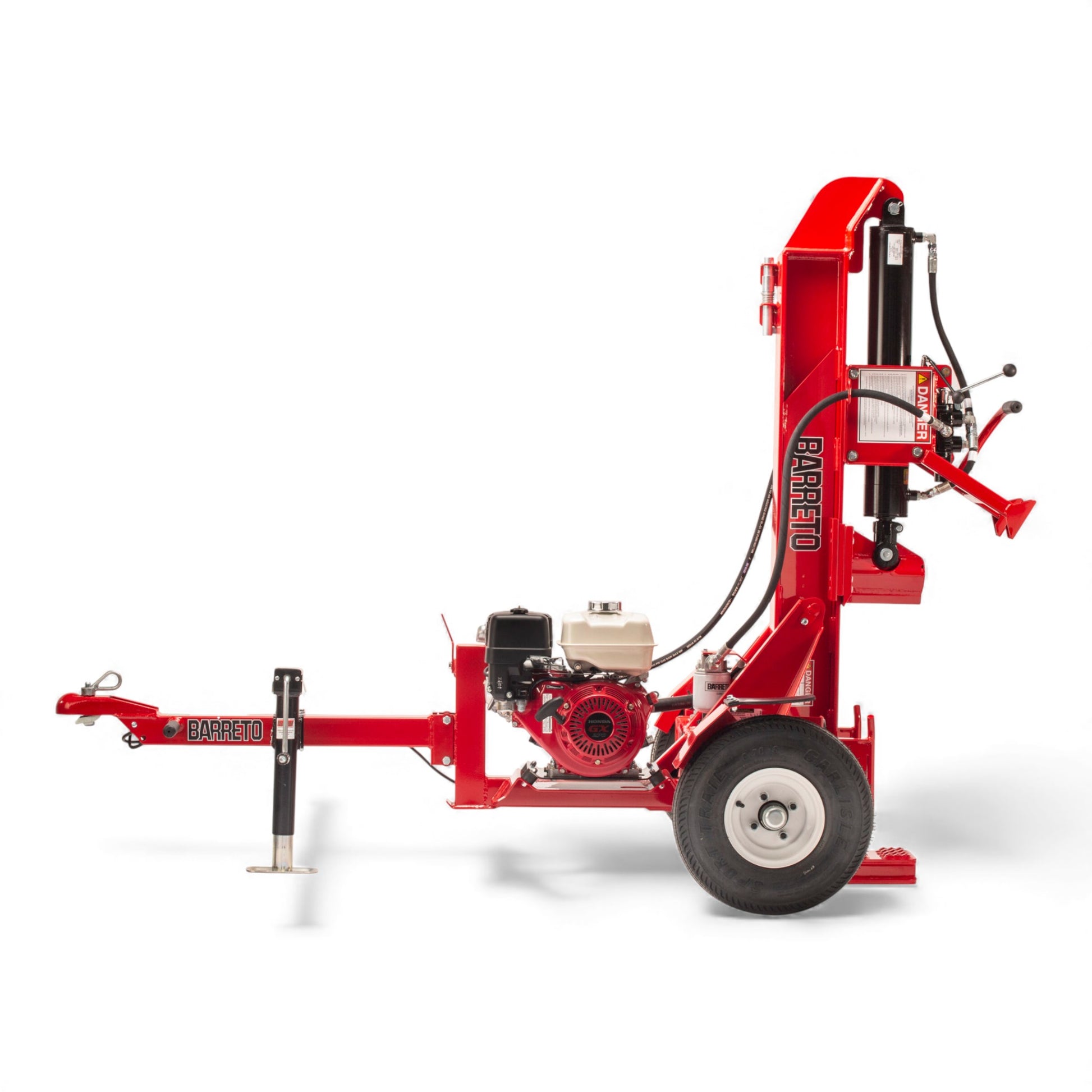 Barreto 920LS/922LS log splitter with 10 HP engine and heavy-duty hydraulic splitting power