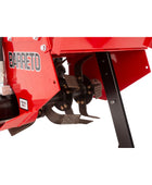 Barreto E918H rear-tine tiller with Honda GX engine, heavy-duty tines, and hydraulically driven transmission