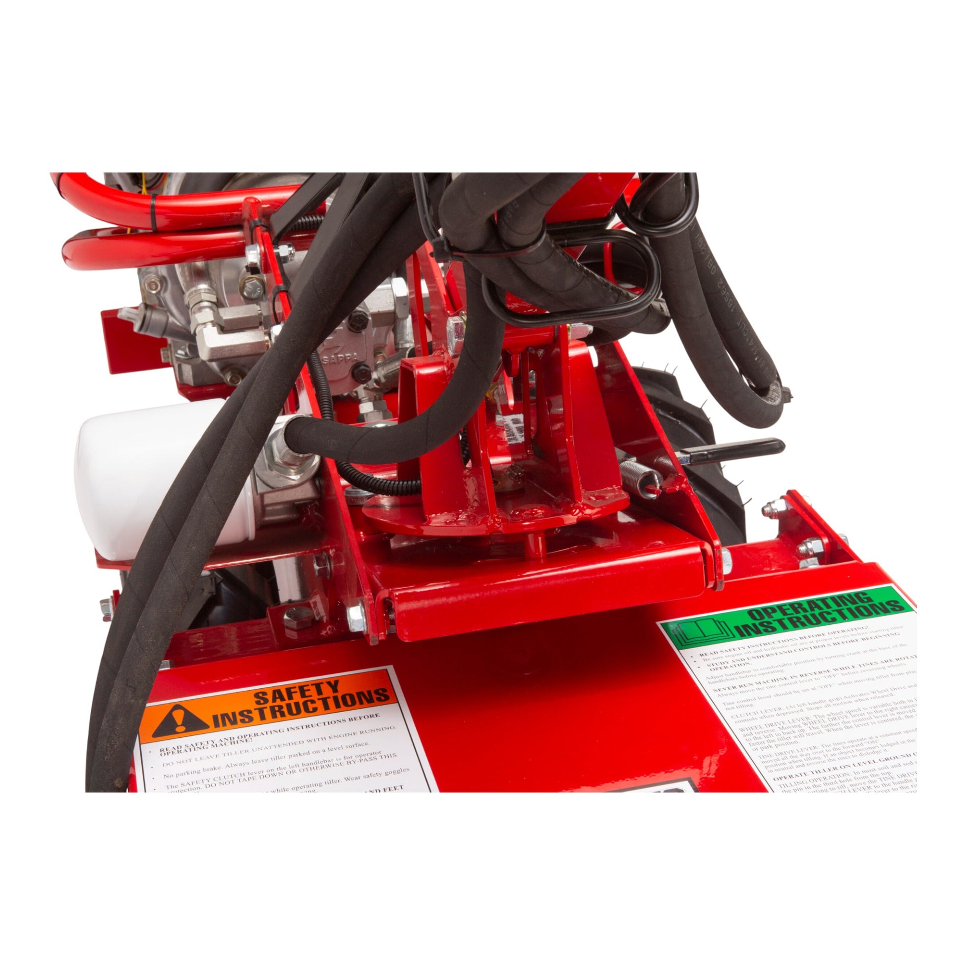 Barreto E918H rear-tine tiller with Honda GX engine, heavy-duty tines, and hydraulically driven transmission