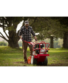 Barreto 1320H/1620B heavy-duty full-size rear-tine tiller with hydraulic drive, hardened tines, and commercial tilling capability