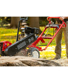 Barreto 13SGH/16SGB stump grinder with Honda engine, swivel cutting head, and heavy-duty carbide teeth