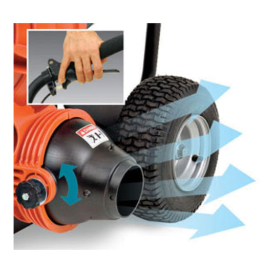 Billy Goat F902H, sopladora de propiedades grandes / comercial de caminar detrás, motor Honda GX270 de 9 Hp, Aim N Shoot B patentado