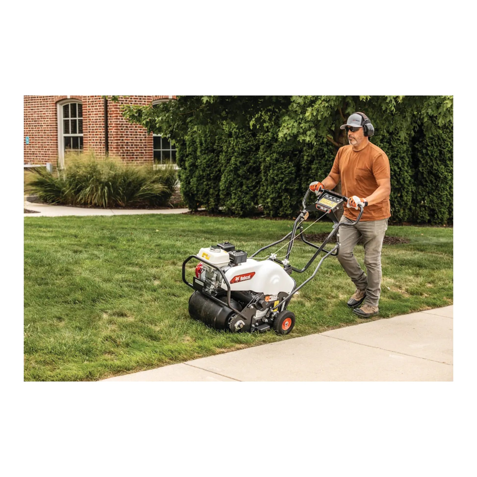 Bobcat AE19 19-inch walk-behind aerator with hydro drive and coring tines