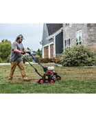 Bobcat DT18 18-inch push dethatcher with rugged tines and manual pull-behind design