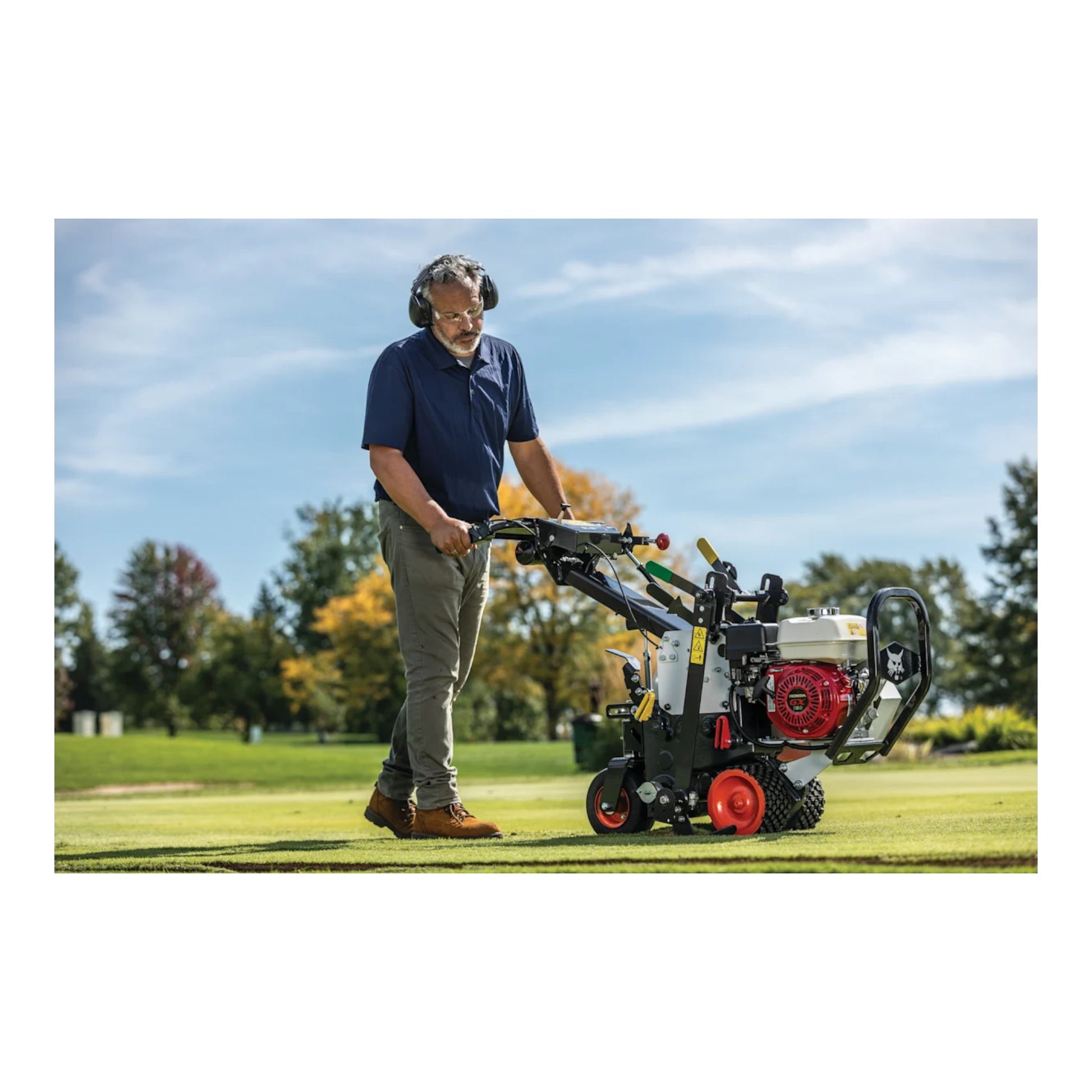 Bobcat SC12 12‑Inch Mechanical Drive Sod Cutter: Compact sod cutter with 12″ cutting width, mechanical drive system, 4.8 hp Honda GX160 engine
