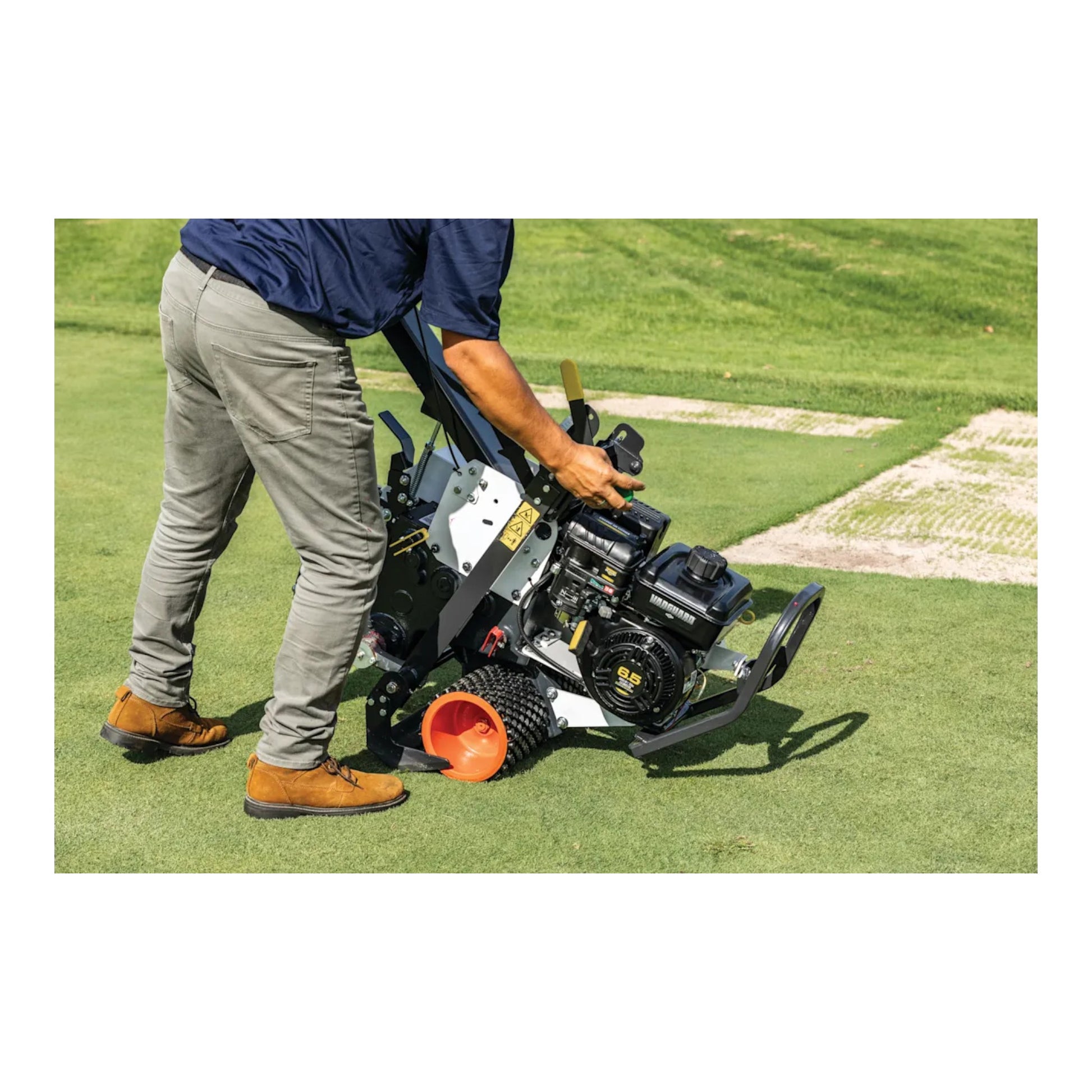 Bobcat SC18 18-inch mechanical drive sod cutter with heavy-duty cutting wheel and commercial Honda engine