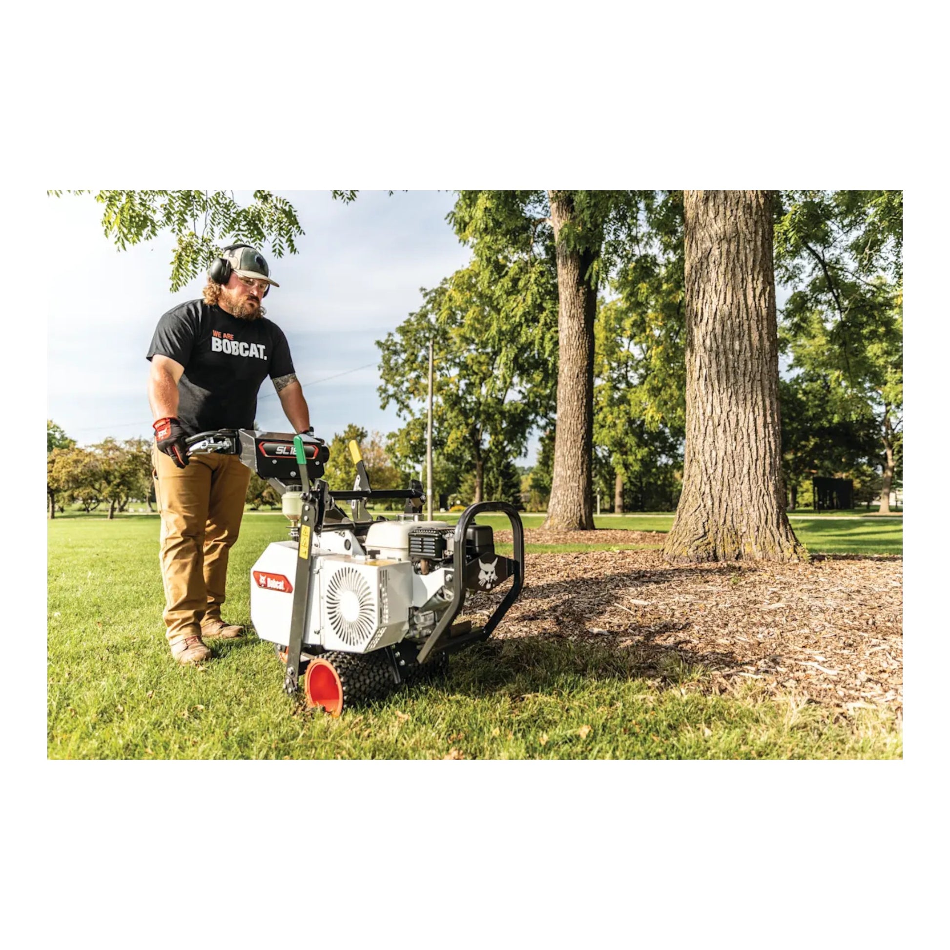Bobcat SC18H 18-inch hydrostatic-drive sod cutter with heavy-duty cutting wheel and robust engine