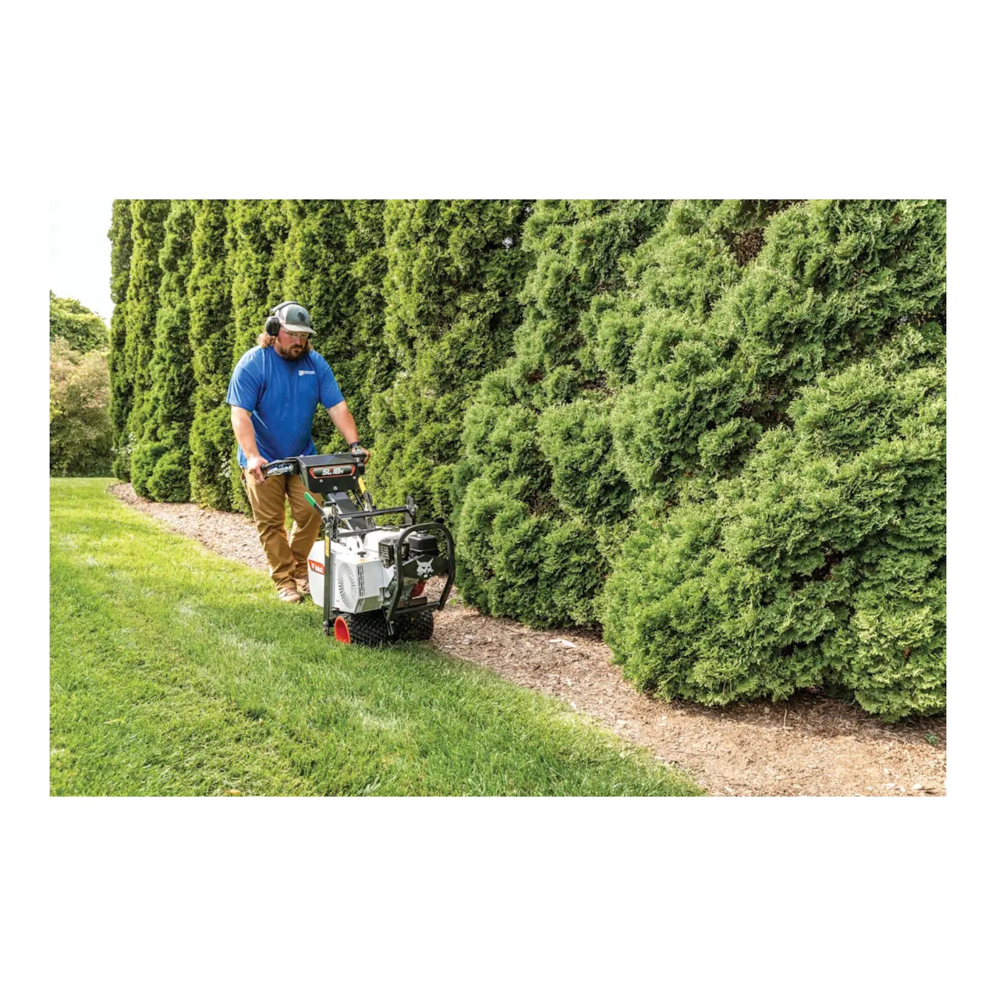 Bobcat SC18H 18-inch hydrostatic-drive sod cutter with heavy-duty cutting wheel and robust engine