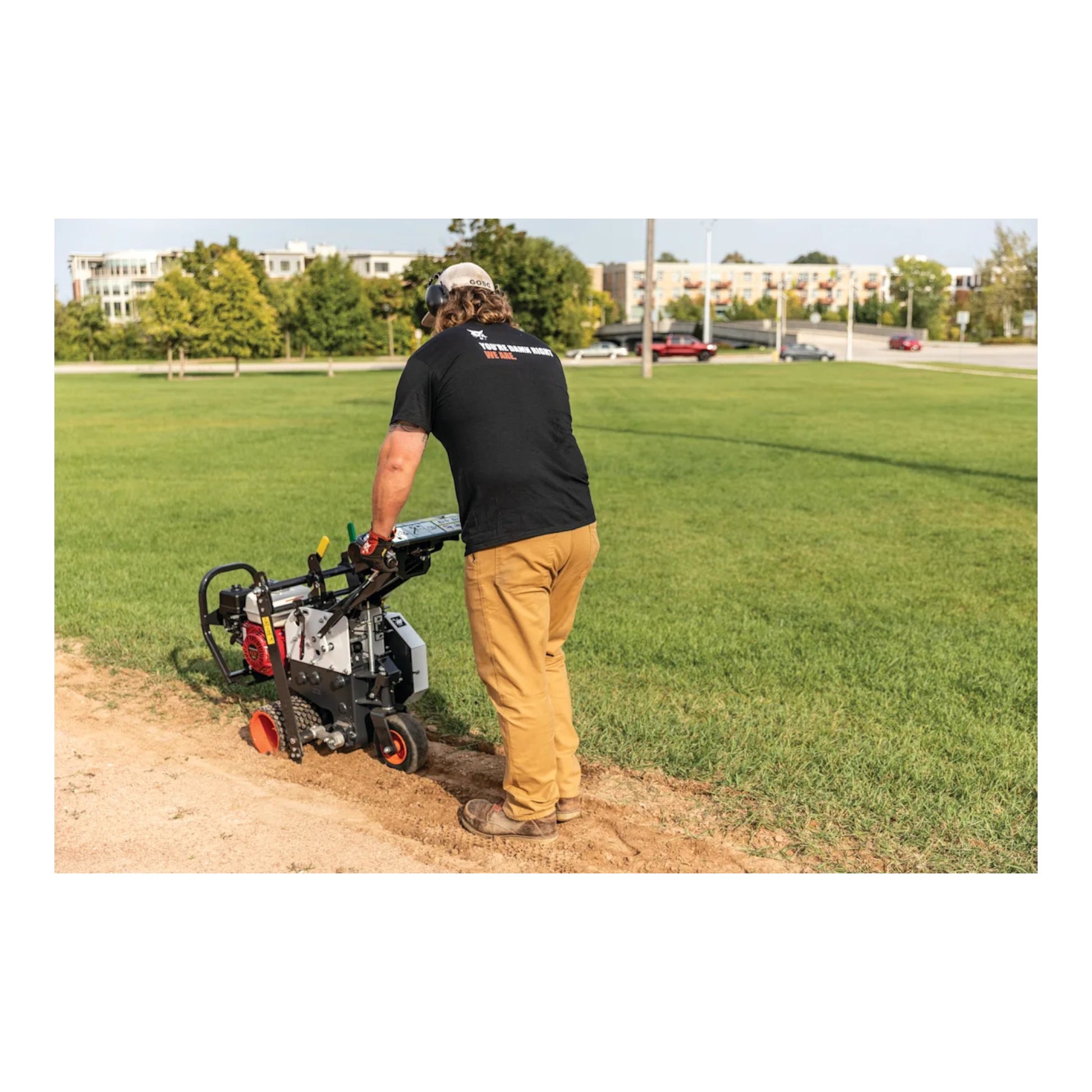 Bobcat SC18H 18-inch hydrostatic-drive sod cutter with heavy-duty cutting wheel and robust engine